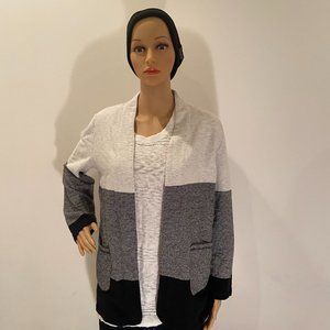 T by Talbots gray white jacket size M